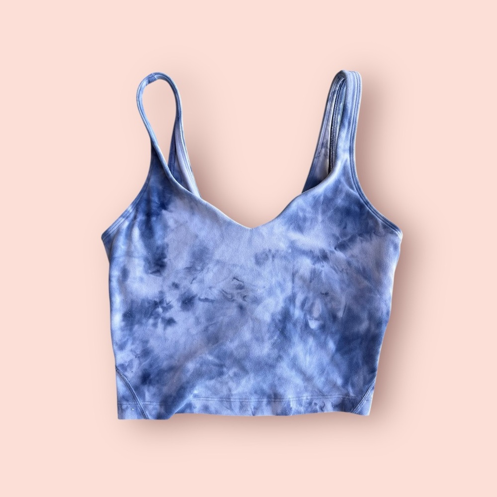 lululemon athletica Blue Tie-Dye Tank Top